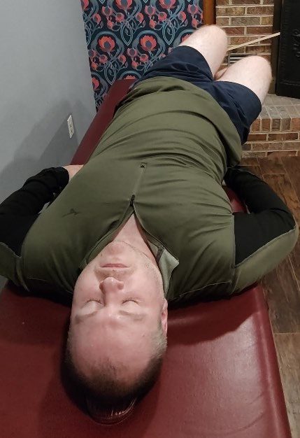 Oblique Knee Drops — step 1 of 2